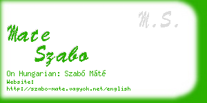 mate szabo business card