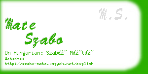 mate szabo business card